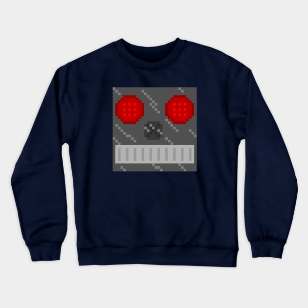 Robot face pixel Crewneck Sweatshirt by ManicWax